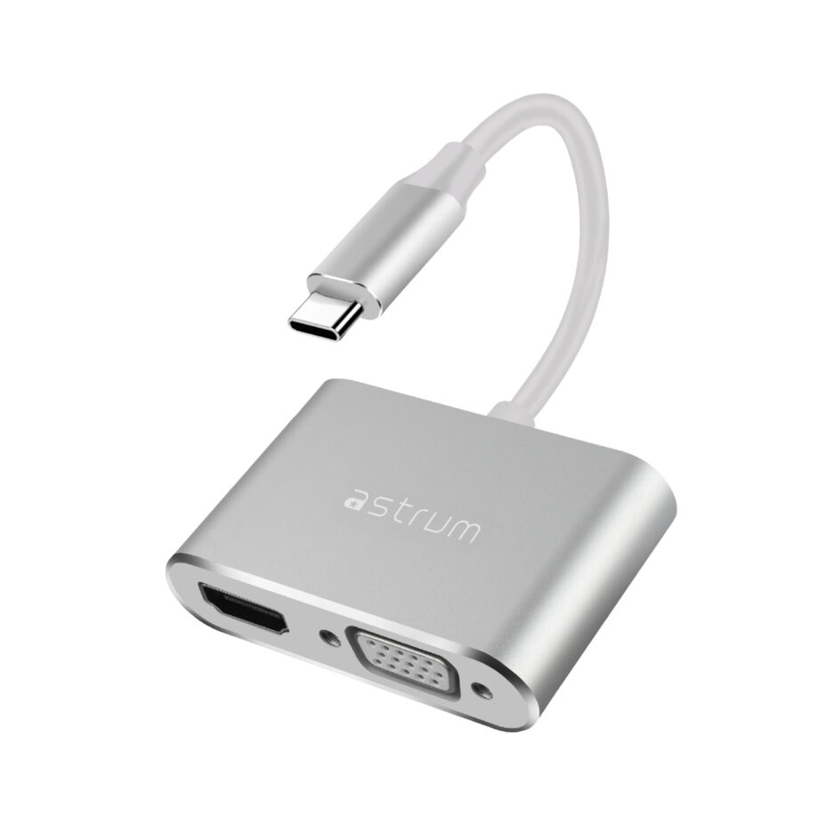 USB-C to VGA & HDMI Adapter | 4K HDMI + 1080P VGA – DA660 – Astrum