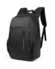 PU Backpack Laptop Travel Bag USB Port 15″ Black – LB210
