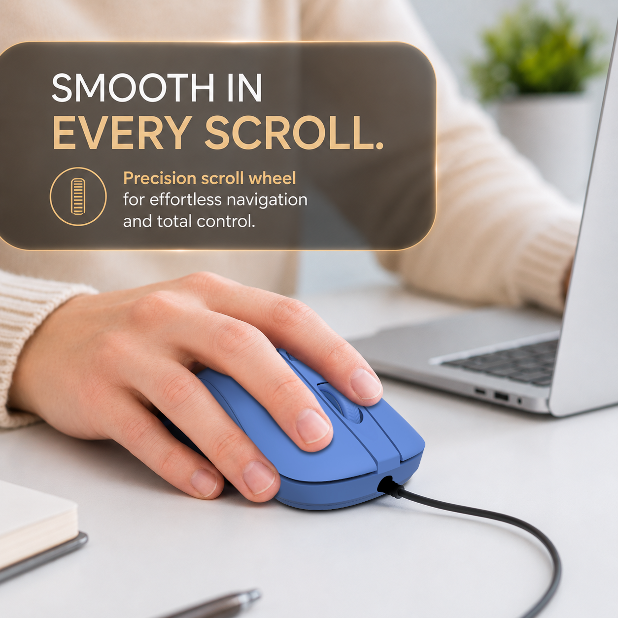 Blue smooth scroll